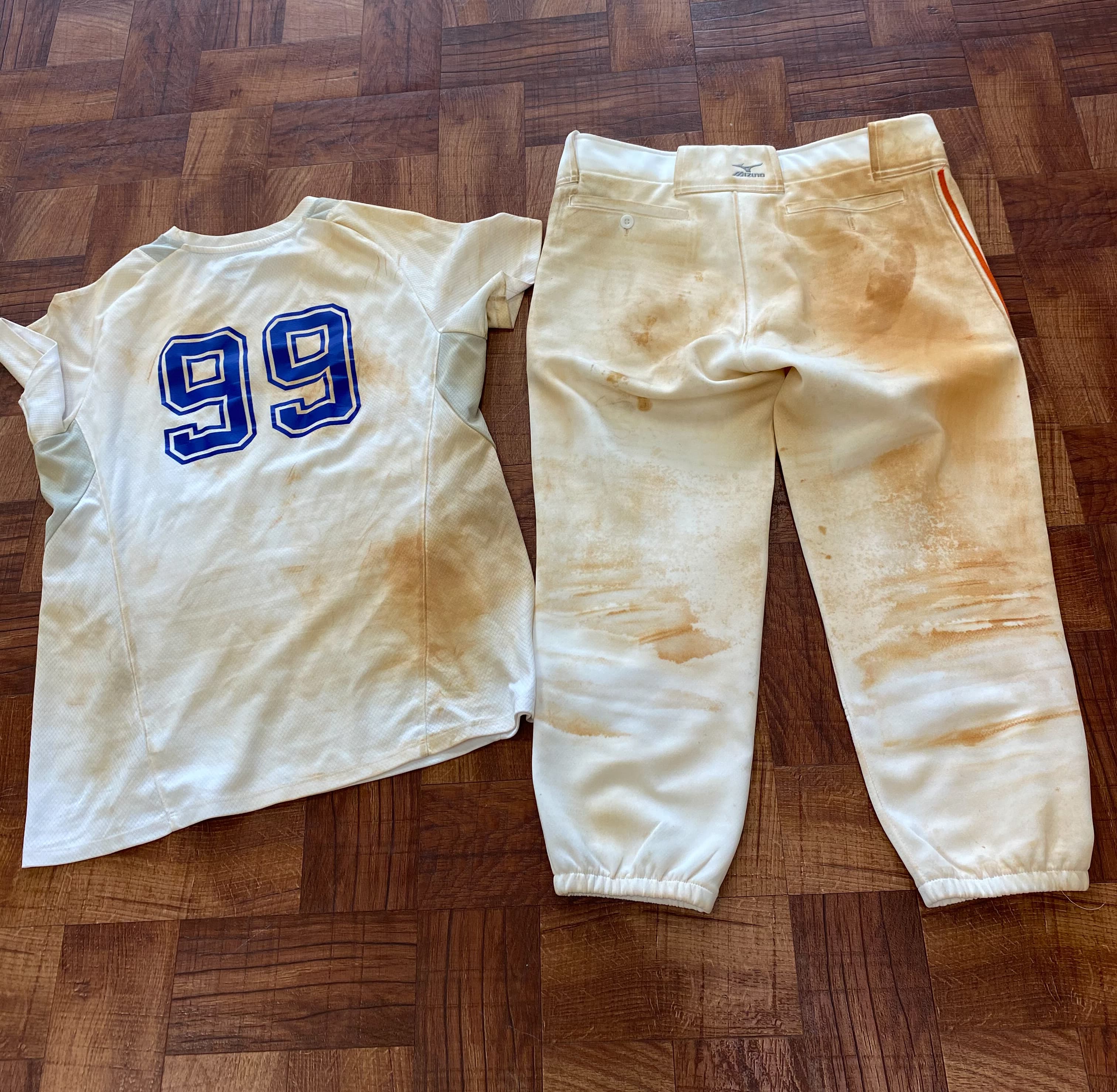 Garment before dry cleaning
